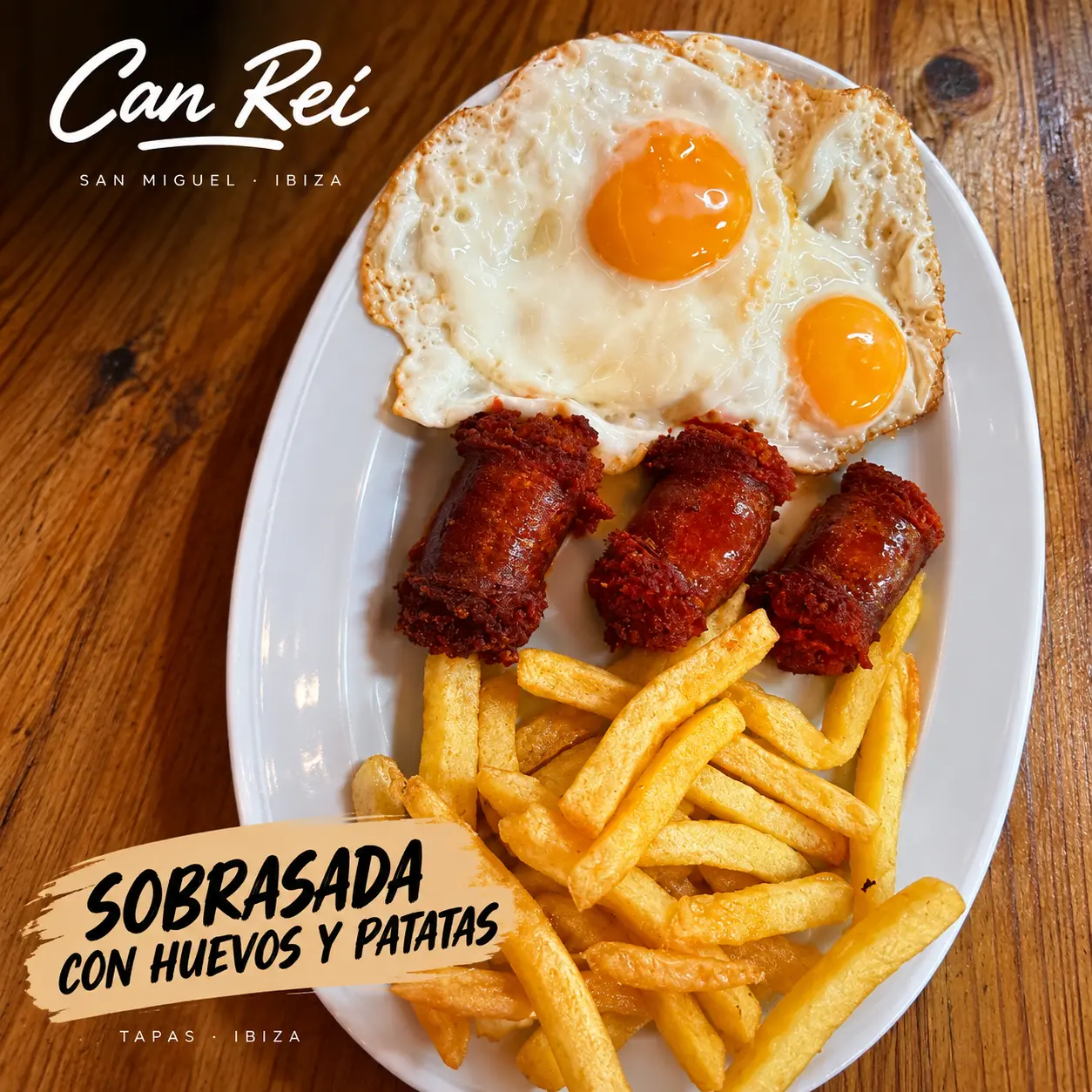Sobrasada con huevos y patatas